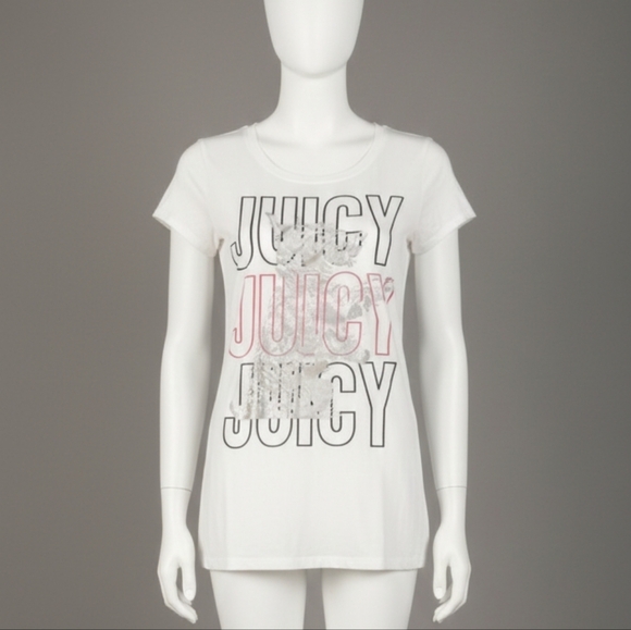 Juicy Couture Tops - Juicy Couture Casual Foil Print T-shirt SZ S…